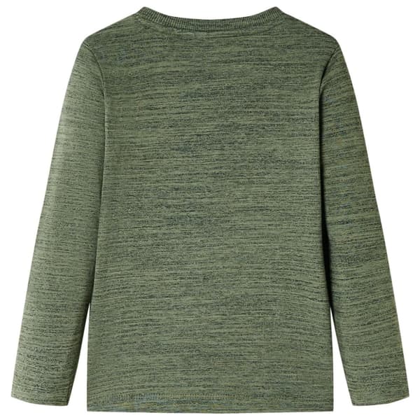 T-shirt med långa ärmar för barn khaki melange 104