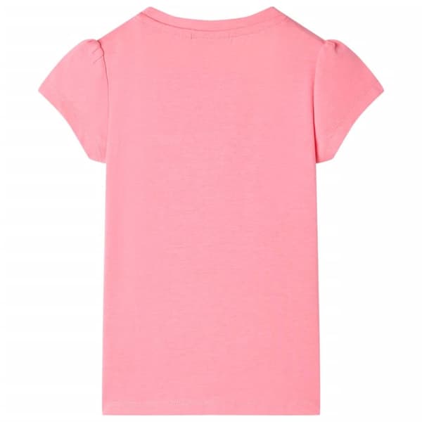 T-shirt för barn neonrosa 92