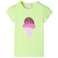 Miniatyrbild 1 av 2: T-shirt för barn neongul 104
