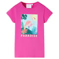 Miniatyrbild 1 av 2: T-shirt för barn mörk rosa 92