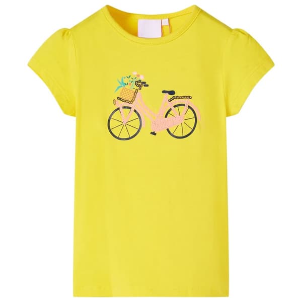 T-shirt för barn gul 128