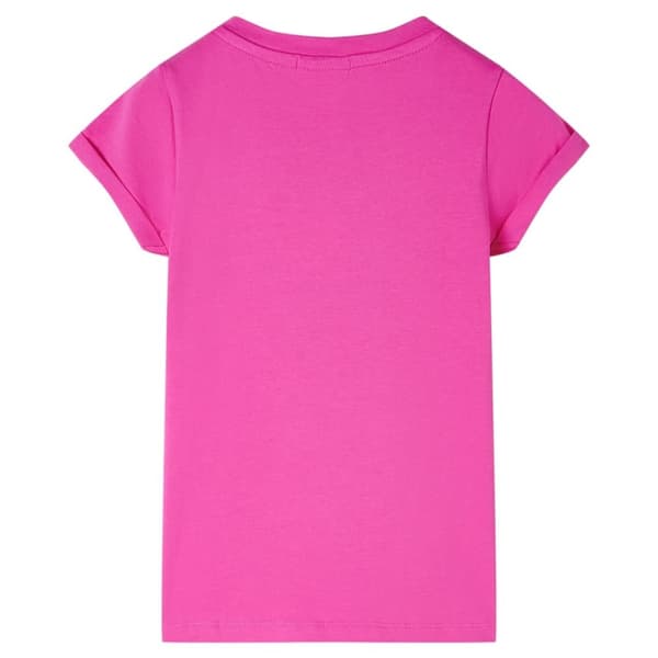 T-shirt för barn mörk rosa 104