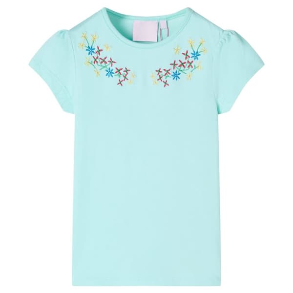 T-shirt för barn aquablå 104