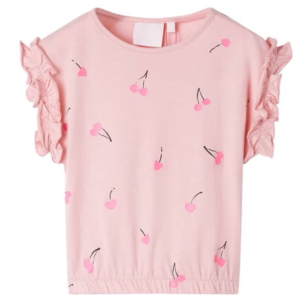 T-shirt för barn ljusrosa 128
