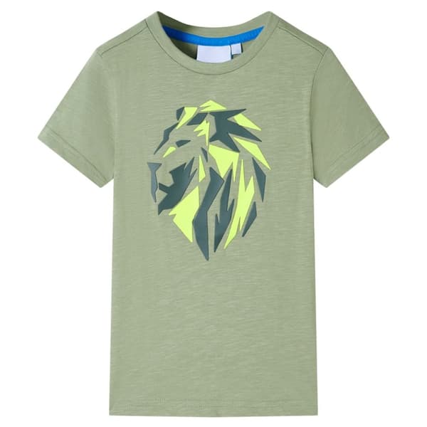 T-shirt för barn ljus khaki 140