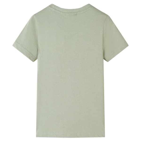 T-shirt med korta ärmar för barn ljus khaki 104