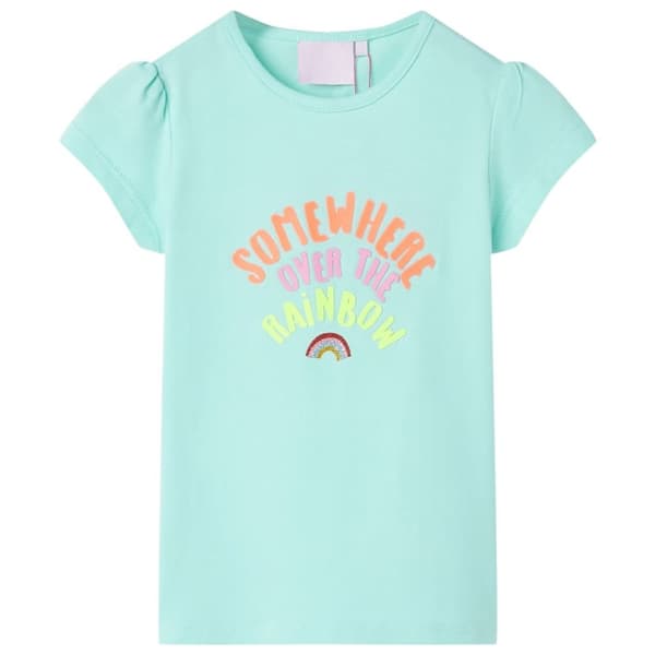 T-shirt för barn aquablå 128