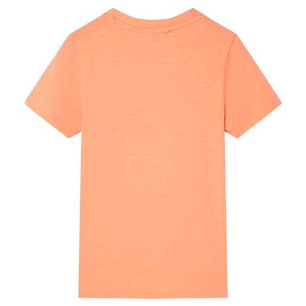 T-shirt med korta ärmar för barn neonorange 128