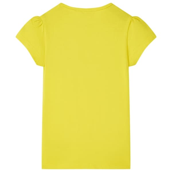 T-shirt för barn stark gul 128