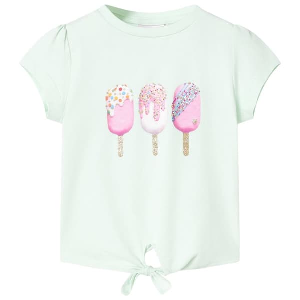 T-shirt för barn ljus mintgrön 116