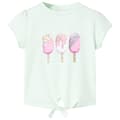 Miniatyrbild 1 av 2: T-shirt för barn ljus mintgrön 116