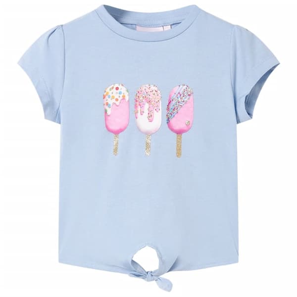 T-shirt för barn blå 128