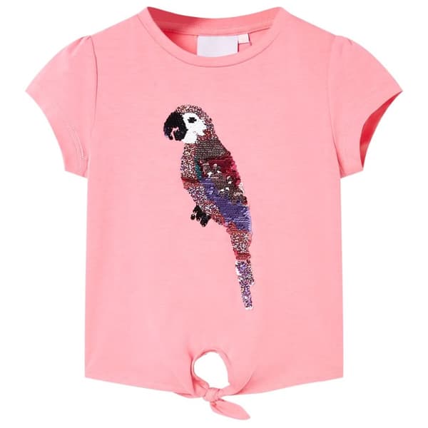 T-shirt för barn puderrosa 128