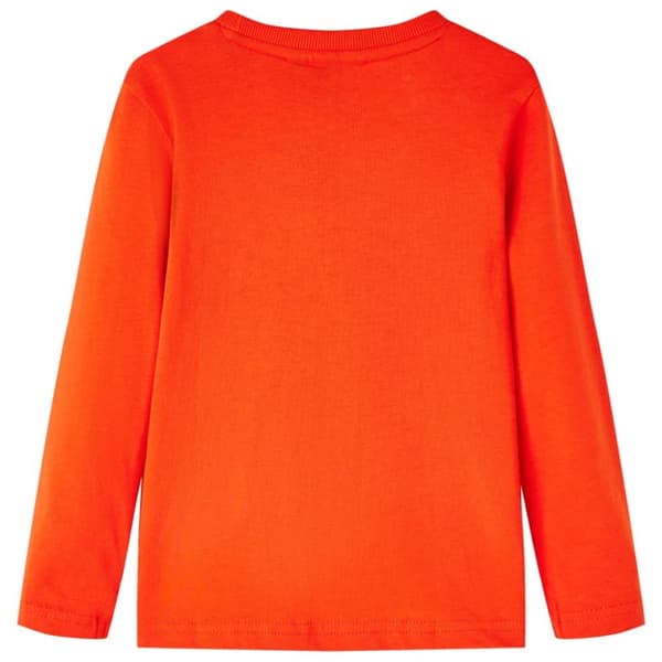 T-shirt med långa ärmar för barn stark orange 116