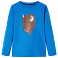 Miniatyrbild 1 av 2: T-shirt med långa ärmar för barn koboltblå 116