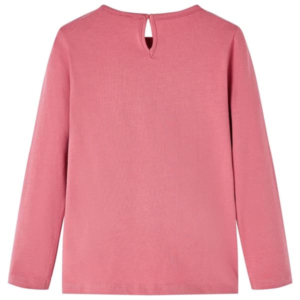 T-shirt med långa ärmar för barn gammelrosa 116
