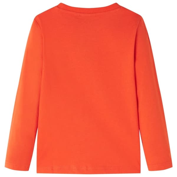 T-shirt med långa ärmar för barn stark orange 92