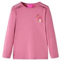 Miniatyrbild 1 av 2: T-shirt med långa ärmar för barn hallonrosa 140