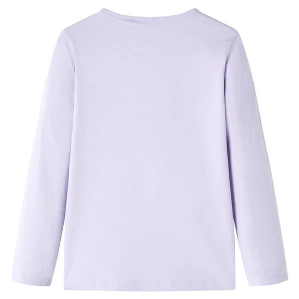 T-shirt med långa ärmar för barn ljus lila 104