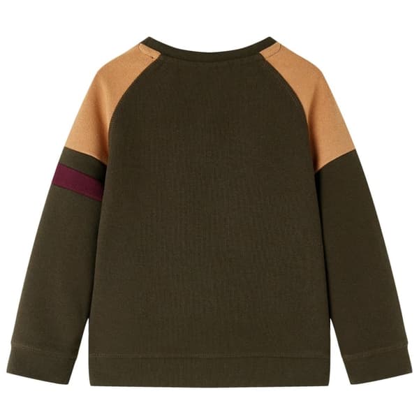 Tröja för barn mörk khaki och beige 92
