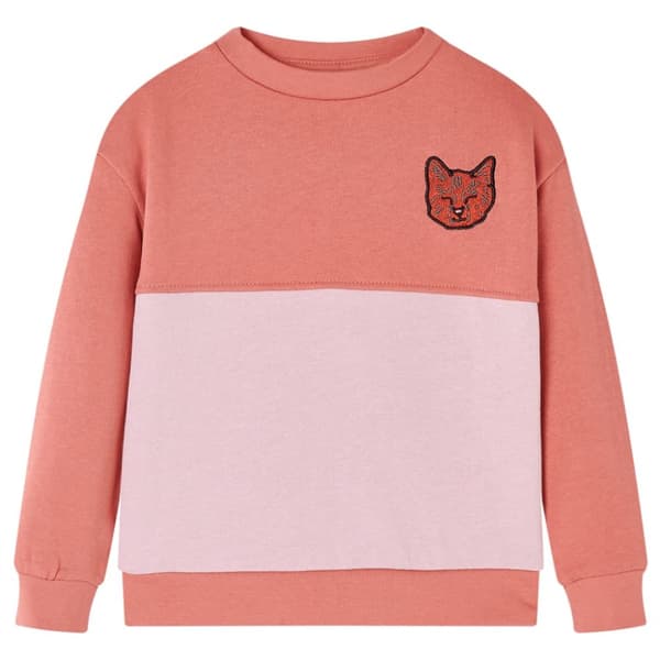 Tröja för barn färgblock rosa 116