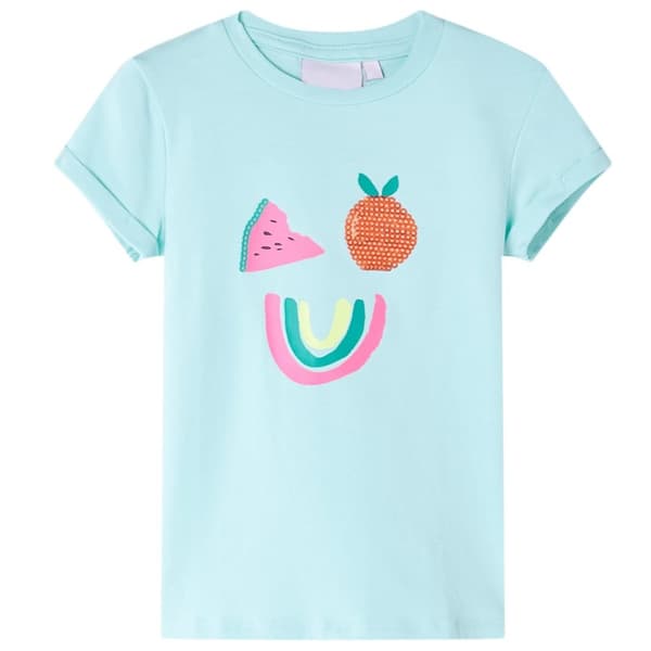 T-shirt för barn ljusblå 116