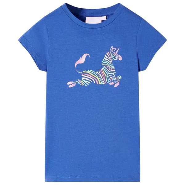 T-shirt för barn koboltblå 104