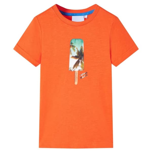 T-shirt för barn mörk orange 140