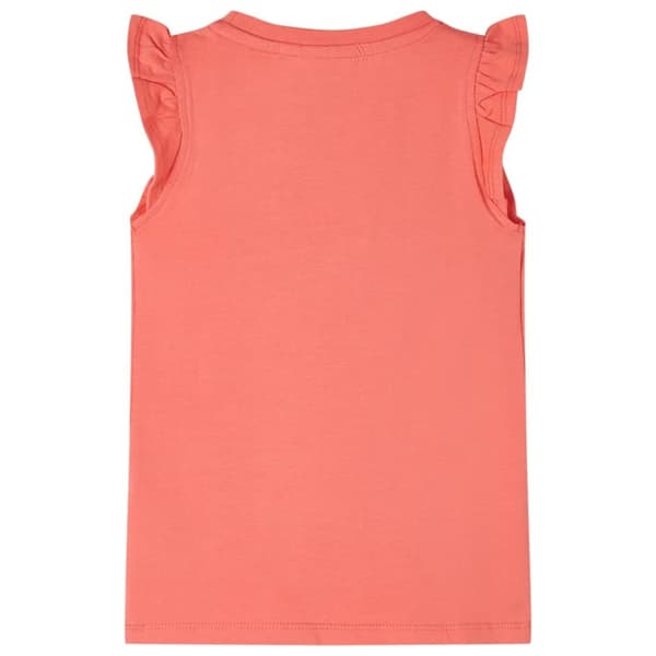 T-shirt med volangärmar för barn korall 104