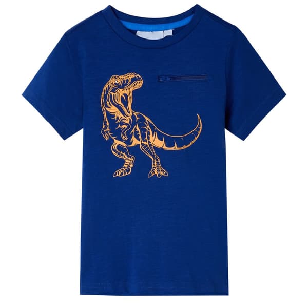 T-shirt med korta ärmar för barn mörkblå 104