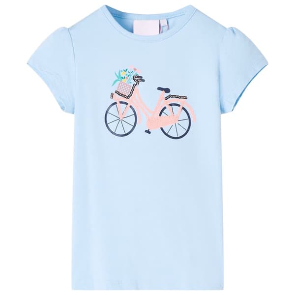 T-shirt för barn ljusblå 116