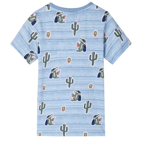 T-shirt för barn blandat blått 104