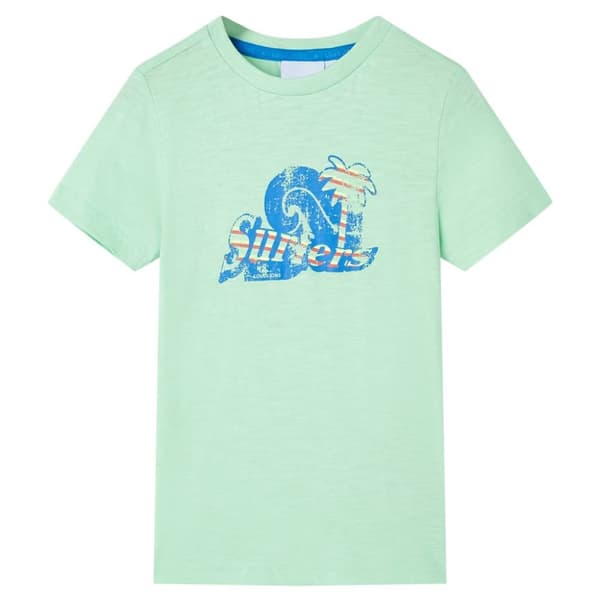 T-shirt för barn ljusgrön 140