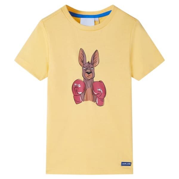 T-shirt med korta ärmar för barn gul 140