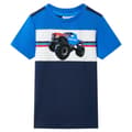 Miniatyrbild 1 av 2: T-shirt för barn blå och marinblå 104