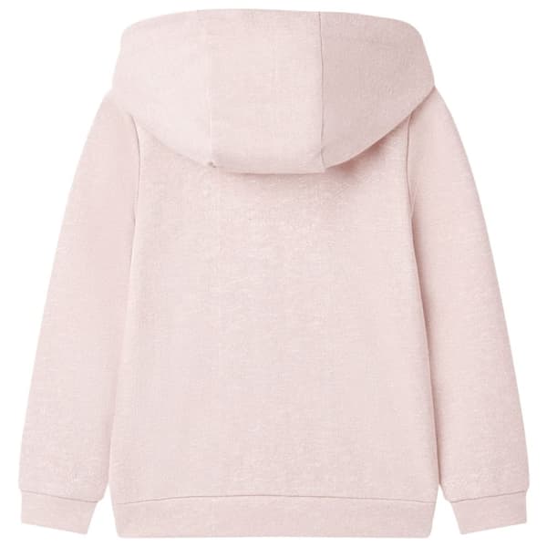 Barnhoodie med dragkedja ljusrosa mix 128