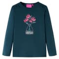 Miniatyrbild 1 av 2: T-shirt med långa ärmar för barn mörkgrön 116