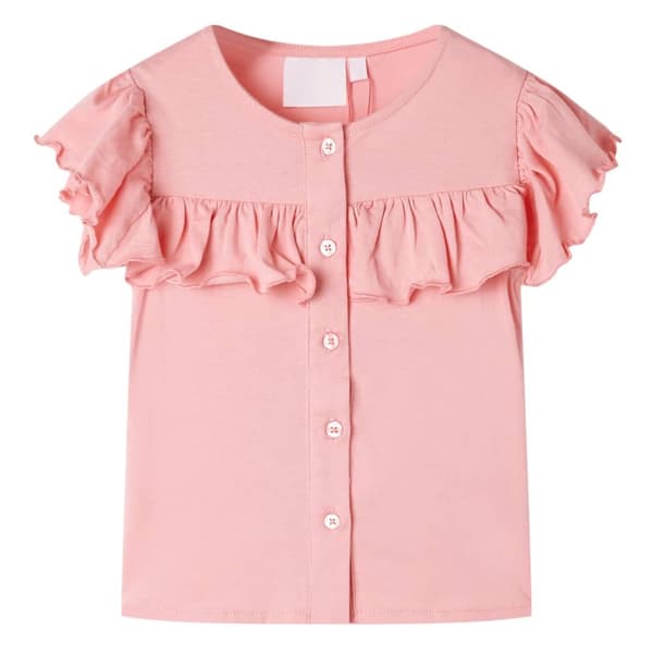 T-shirt för barn medelrosa 104