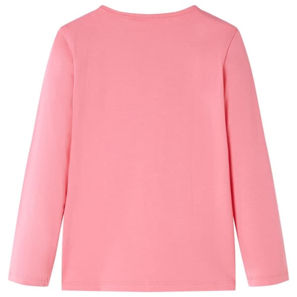 T-shirt med långa ärmar för barn rosa 140