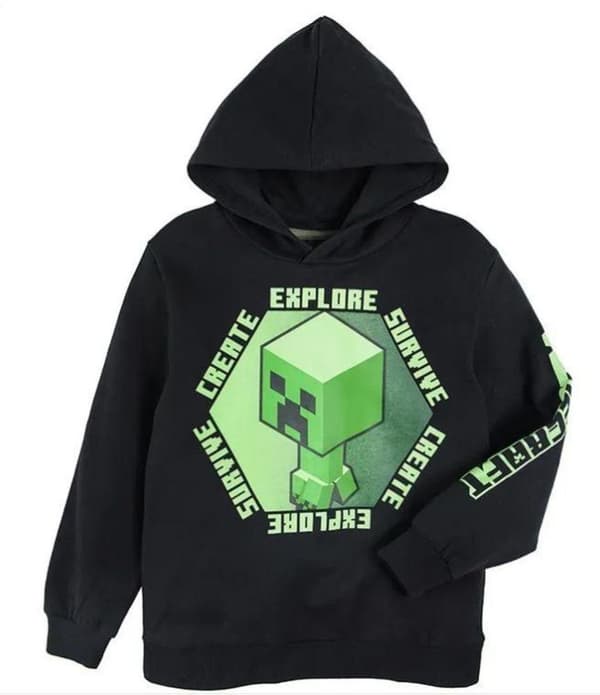 Minecraft Hoodie för Barn - Luvtröja