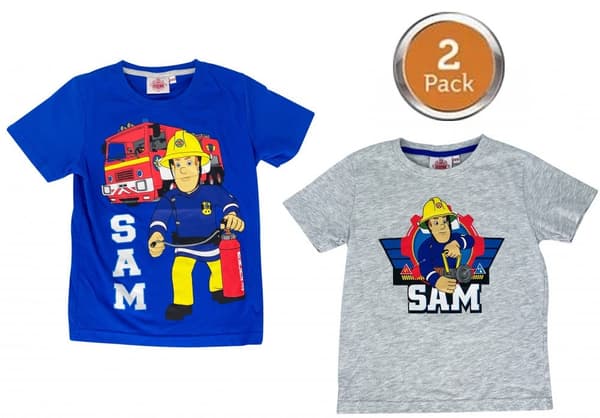 Brandman Sam T-Shirt för Barn - 2-Pack 110/116 cm