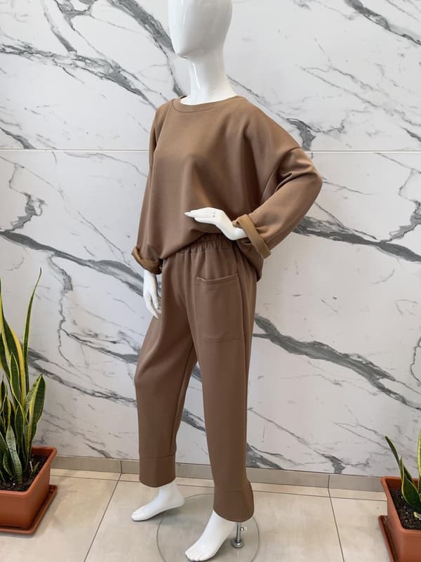 Oversize set med byxor och blus - flera färger - one size 38-44