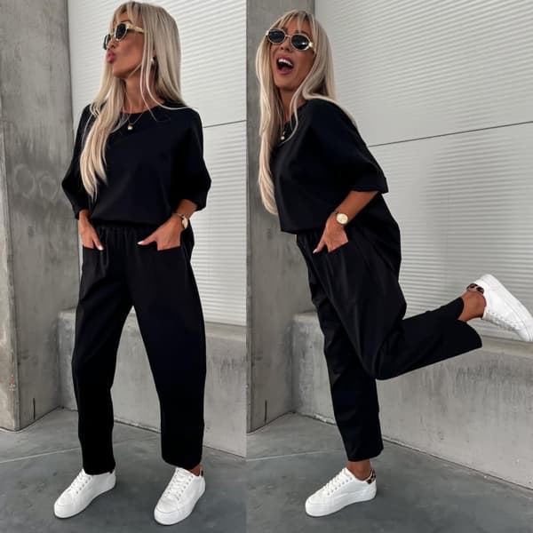 Oversize set med byxor och blus - flera färger - one size 38-44