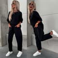 Miniatyrbild 5 av 10: Oversize set med byxor och blus - flera färger - one size 38-44