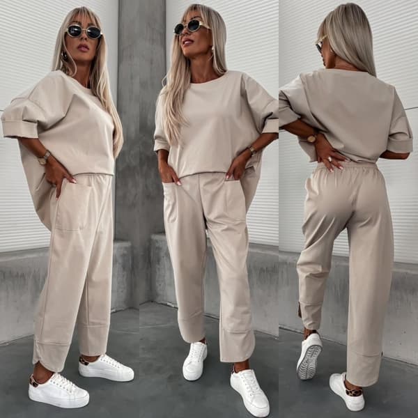 Oversize set med byxor och blus - flera färger - one size 38-44