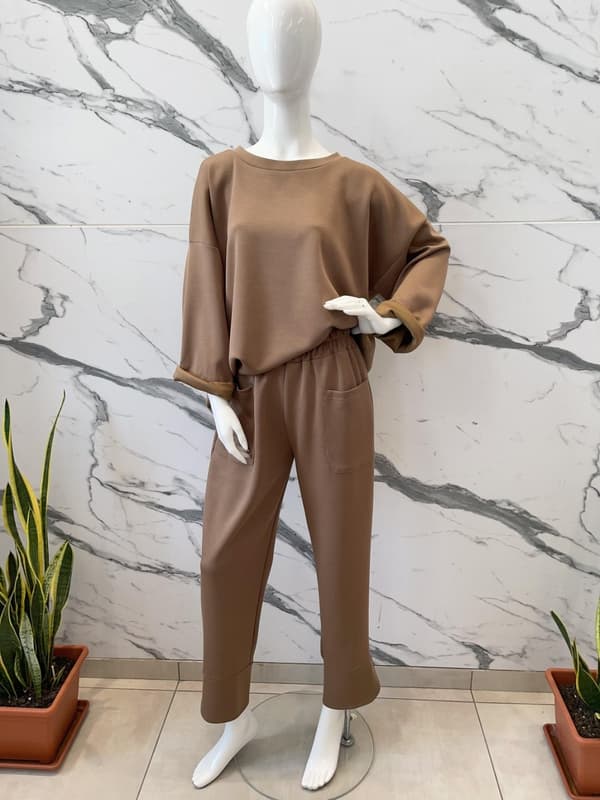 Oversize set med byxor och blus - flera färger - one size 38-44