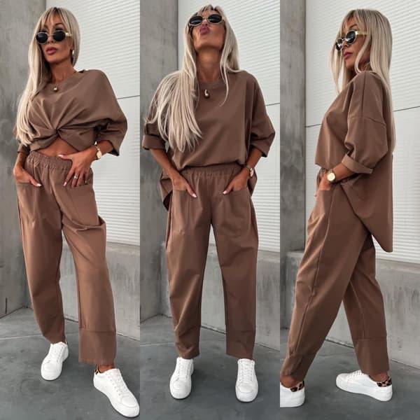 Oversize set med byxor och blus - flera färger - one size 38-44
