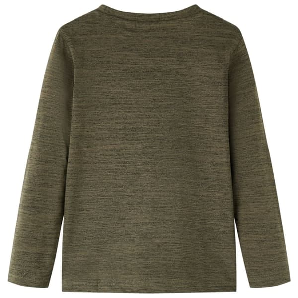T-shirt med långa ärmar för barn khaki melange 128