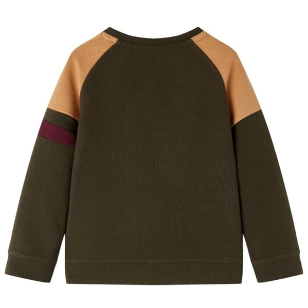 Tröja för barn mörk khaki och beige 116