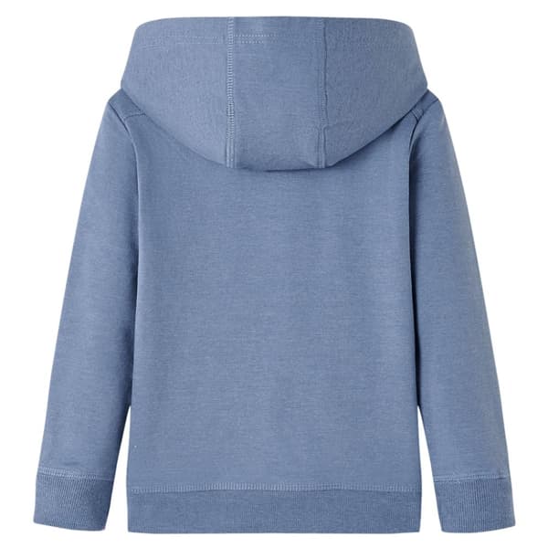 Barnhoodie blå melange 140